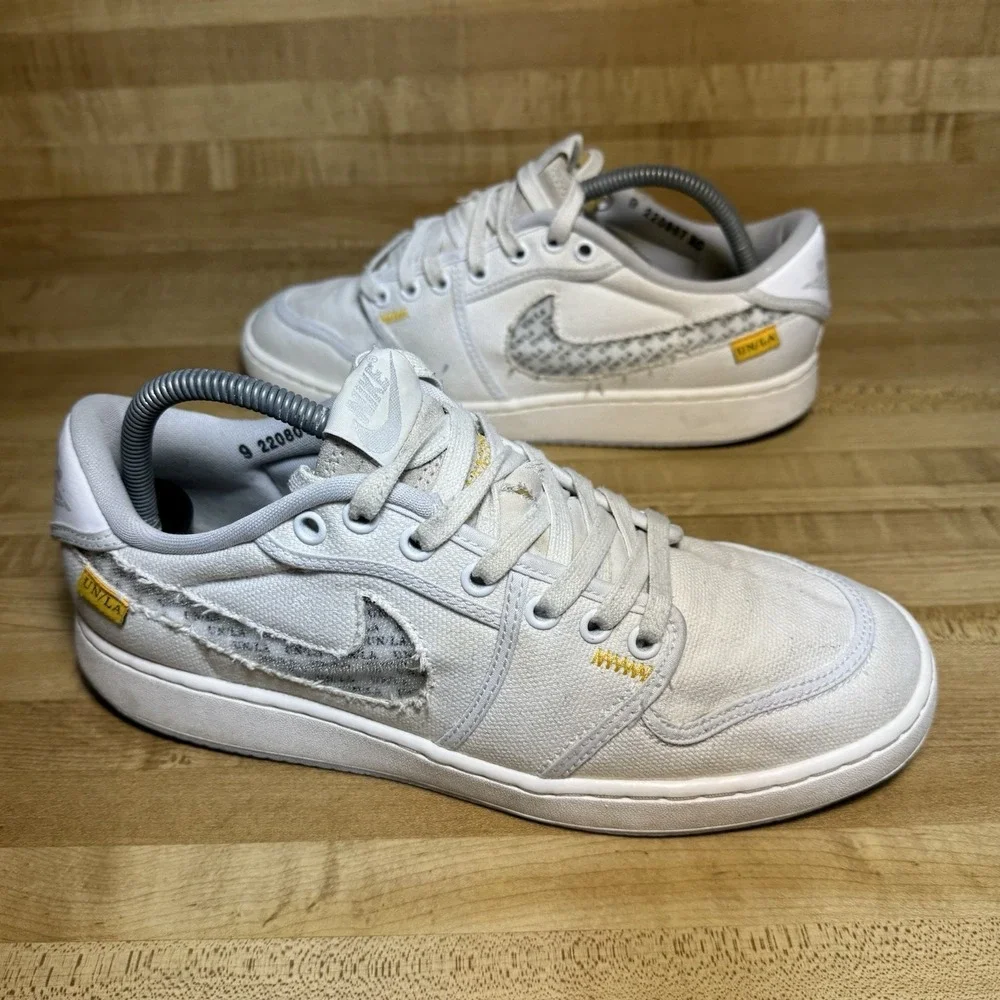 Jordan 1 AIKO Union LA Shoes Men's Size 9 Athletic Basketball White Grey Rare